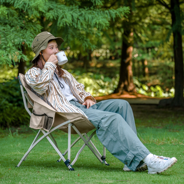 Стілець складаний Naturehike Stellaluna T04 CNK2550JJ022, вуглецева сталь, чорний - фото №6