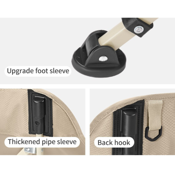 Стілець складаний Naturehike Stellaluna T04 CNK2550JJ022, вуглецева сталь, чорний - фото №4