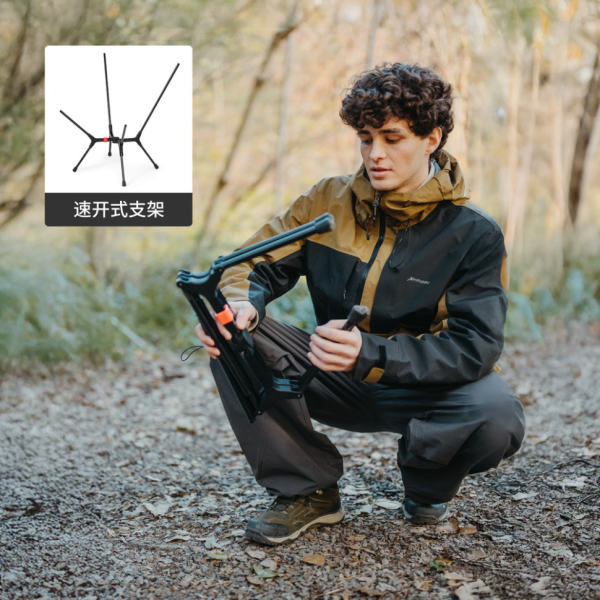 Стілець складаний ультралегкий Naturehike CNK2550JJ013 Yamami YL01, розмір М, алюміній, оливковий - фото №5