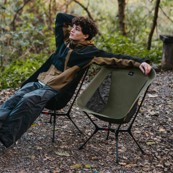 Стілець складаний ультралегкий Naturehike CNK2550JJ013 Yamami YL01, розмір М, алюміній, оливковий - фото №6