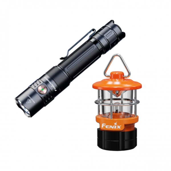 Ліхтар тактичний ручний Fenix PD35R ACE LED 2000 лм + наключний ліхтар CL01 (помаранчевий) | Лімітована серія - фото