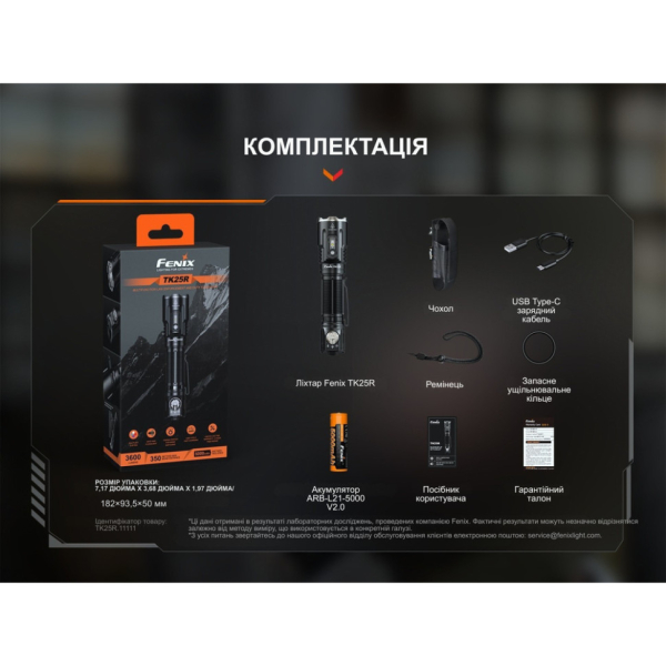 Ліхтар ручний Fenix TK25R - фото №22