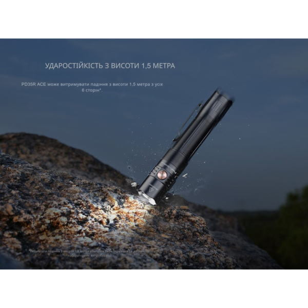 Ліхтар тактичний ручний Fenix PD35R ACE LED 2000 лм + наключний ліхтар CL01 (чорний)  | Лімітована серія - фото №22
