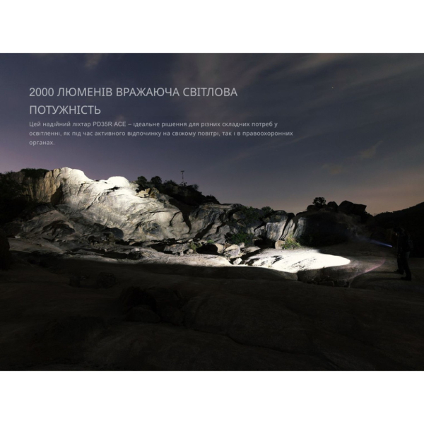 Ліхтар тактичний ручний Fenix PD35R ACE LED 2000 лм + наключний ліхтар CL01 (помаранчевий) | Лімітована серія - фото №13