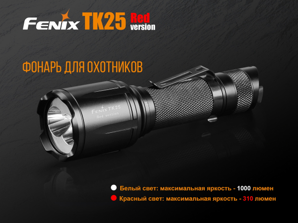Ліхтар ручний Fenix TK25 Red - фото №5