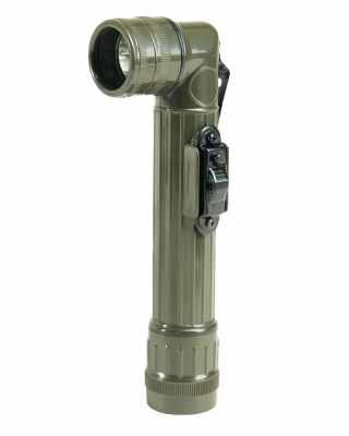 Тактичний світлодіодний ліхтар MIL-TEC LED Medium Anglehead Flashlight Olive - фото