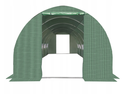 Садова теплиця з вікнами з наскрізним проходом Plonos 10m2 Зелена = 250х400х200 см (4973) - фото