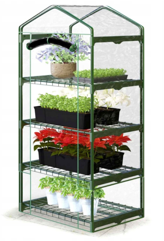 Стелаж-теплиця Plonos Зелена 50 х 70 х 160 см (4923) - фото №2