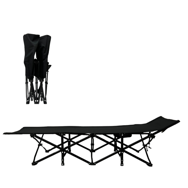 Розкладачка для туризму LEOBRO з товстим оксамитовим матрацом (LB-CC-L2-GRY) - фото