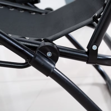 Розкладне крісло шезлонг LEOBRO Zero Gravity Black (LB-ZGC-A1-BLK) - фото №3