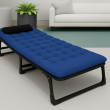 Розкладне ліжко (розкладачка) з матрацом і подушкою LEOBRO Blue (LB-FB-A1-BLU) - фото №3