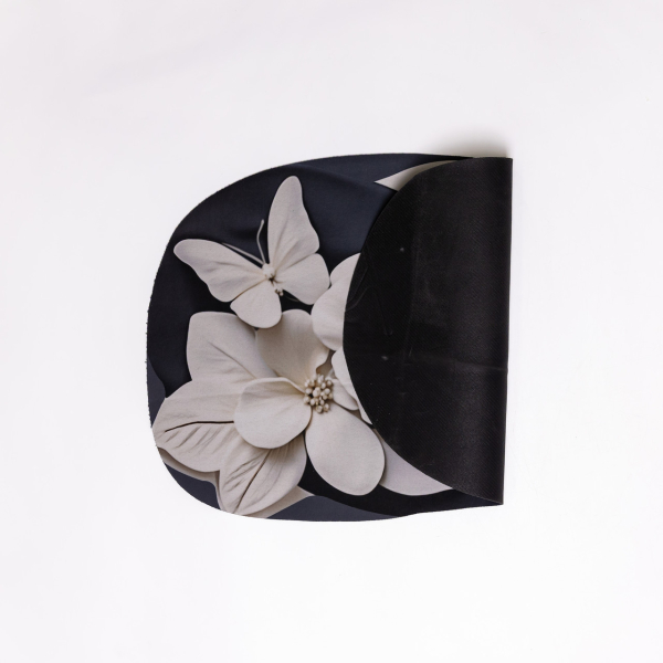 Килимок для ванної кімнати з 3D-ефектом Petal Relief 38*58 см діатомітовий Чорний HP-42-38 - фото №2