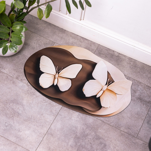 Килимок для ванної кімнати з 3D-ефектом Hover Bloom 38*58 см діатомітовий Коричневий HP-42-37 - фото №3