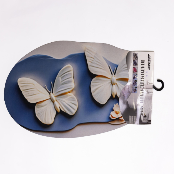 Килимок для ванної кімнати з 3D-ефектом Hover Bloom 38*58 см діатомітовий Синій HP-42-36 - фото №4