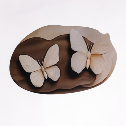 Килимок для ванної кімнати з 3D-ефектом Hover Bloom 38*58 см діатомітовий Коричневий HP-42-37