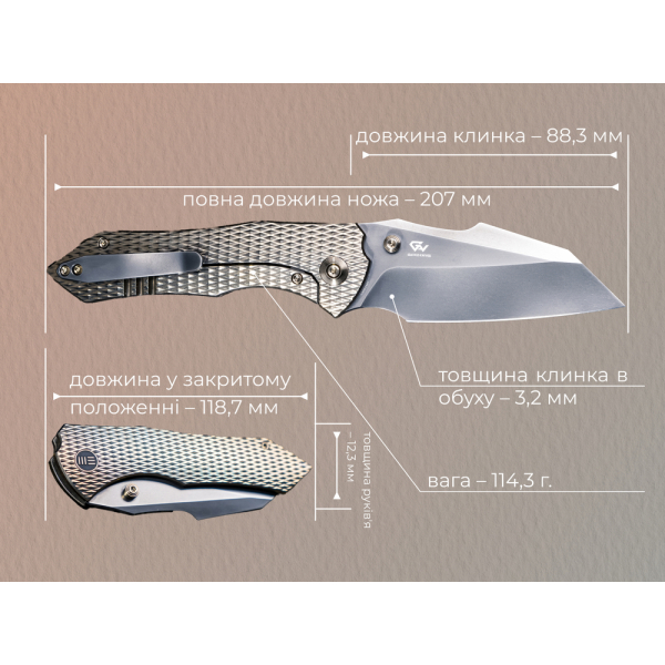 Ніж складаний Weknife High-Fin XL WE24010-3 - фото №41