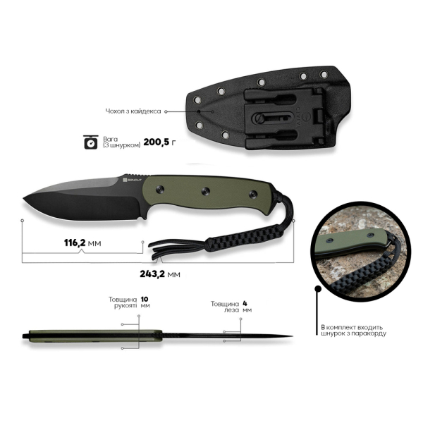 Ніж Sencut Toxodon S24036-2 - фото №12