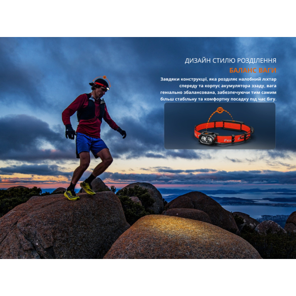 Ліхтар налобний Fenix HP12R-TB чорний - фото №6