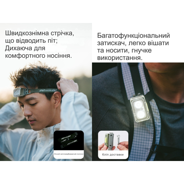 Ліхтар налобний Naturehike CNK2550ZM011, сірий - фото №13