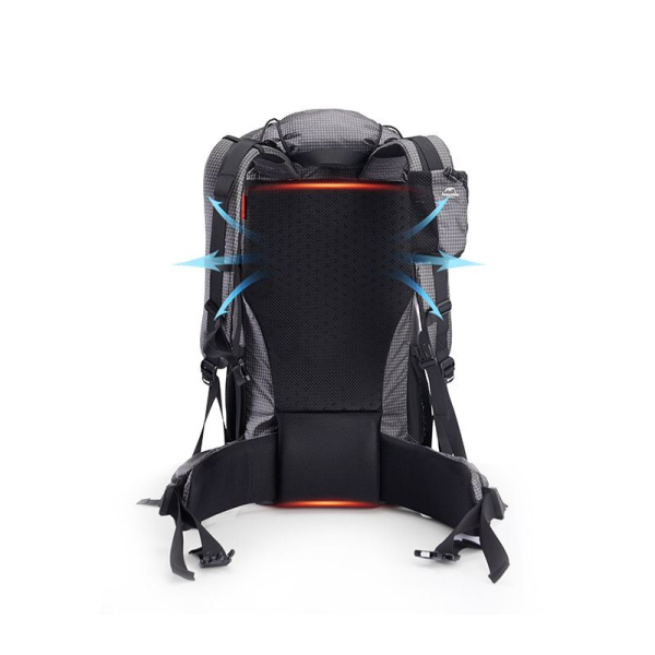 Рюкзак туристичний Naturehike Rock NH19BP095, 60+5 л, графіт в клітинку - фото №4