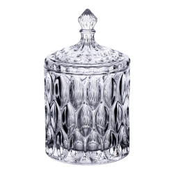 Цукорниця з кришкою Ø 7.5 см ваза цукорниця кругла скляна HP-4-102