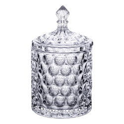 Цукерниця з кришкою Ø7.5 см ваза цукорниця кругла скляна HP-4-103
