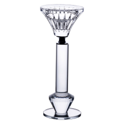 Підсвічник скляний на ніжці  6×17.3 см прозорий декоративний підсвічник на стіл HP-4-10S