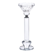 Підсвічник скляний на ніжці  6×19.5 см прозорий декоративний підсвічник на стіл HP-4-11M - фото №2
