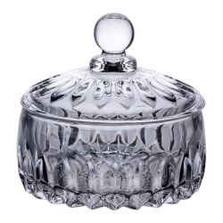 Цукерниця з кришкою кругла скляна прозора HP-4-124