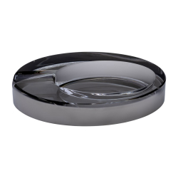 Скляна попільничка для сигарет 13х7.5х2.5 см попільничка декоративна настільна Сіра HP-4-135