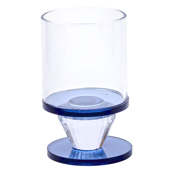 Підсвічник скляний 6×10 см на одну свічку підсвічник келих на ніжці декоративний Сірий HP-4-19S - фото №2