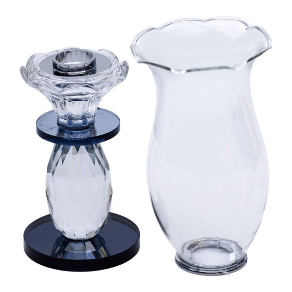 Підсвічник скляний 7×25.5 см підсвічник декоративний келих на ніжці HP-4-1S - фото №3