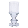 Підсвічник скляний 6×13.3 см на одну свічку підсвічник келих на ніжці декоративний прозорий HP-4-28M - фото №2