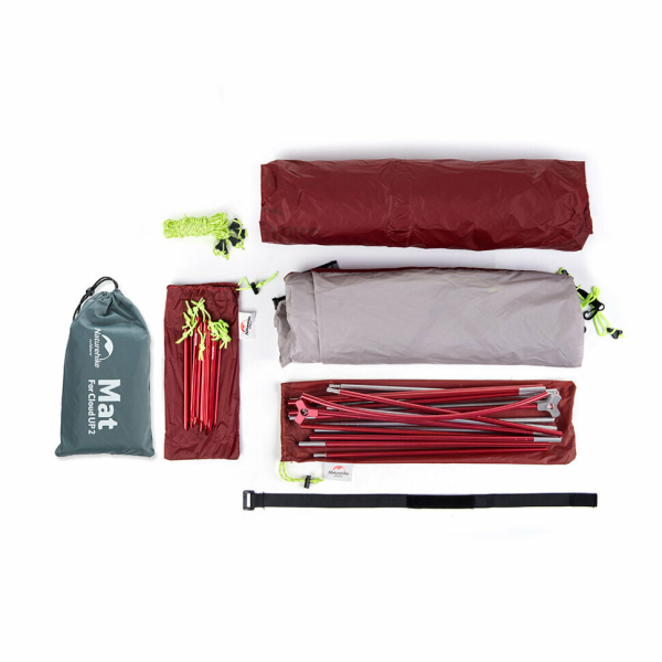 Намет надлегкий двомісний  з футпринтом Naturehike Star-River 2 Updated NH17T012-T, 210T, помаранчевий - фото №6