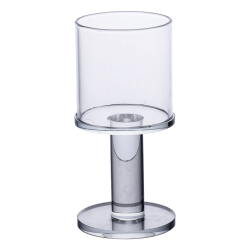 Підсвічник скляний на ніжці 6×12.5 см підсвічник келих декоративний прозорий HP-4-37S