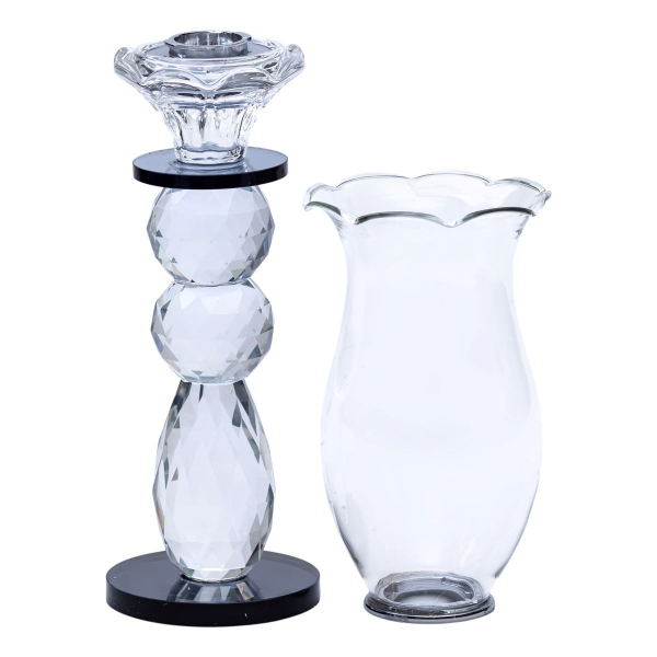 Підсвічник скляний 7×32 см підсвічник декоративний келих на ніжці HP-4-3L - фото №3