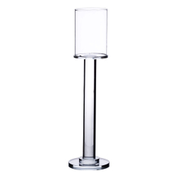 Підсвічник скляний на ніжці 8×31 см підсвічник келих декоративний прозорий HP-4-43S