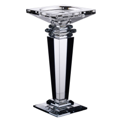 Підсвічник скляний на високій ніжці 9.5×9.5×20 см декоративний прозорий HP-4-52S