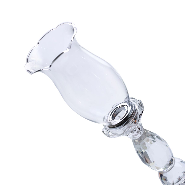 Підсвічник скляний 7×31.5 см підсвічник декоративний келих на ніжці HP-4-5M - фото №4