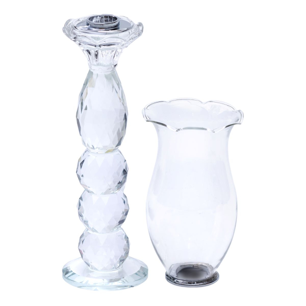 Підсвічник скляний 7×34.5 см підсвічник декоративний келих на ніжці HP-4-6L - фото №3