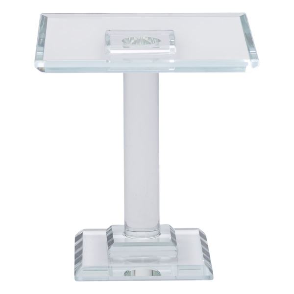 Тортівниця скляна на ніжці 12×12×13 см кругла стійка для торта, капкейків HP-4-70S - фото №2
