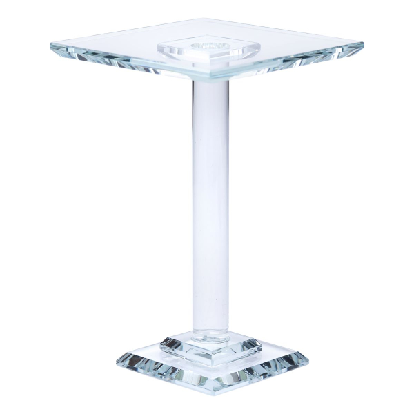 Тортівниця скляна на ніжці 12×12×18 см кругла стійка для торта, капкейків HP-4-71M - фото №3