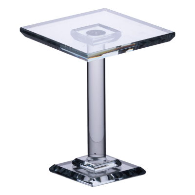 Тортівниця скляна на ніжці 12×12×18 см кругла стійка для торта, капкейків HP-4-71M - фото