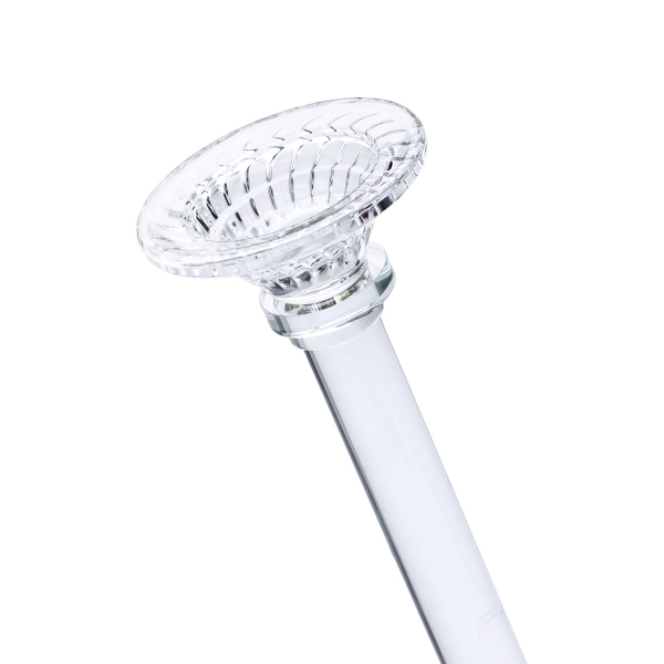 Підсвічник скляний на тонкій ніжці 9×29 см прозорий декоративний підсвічник на стіл HP-4-7S - фото №3