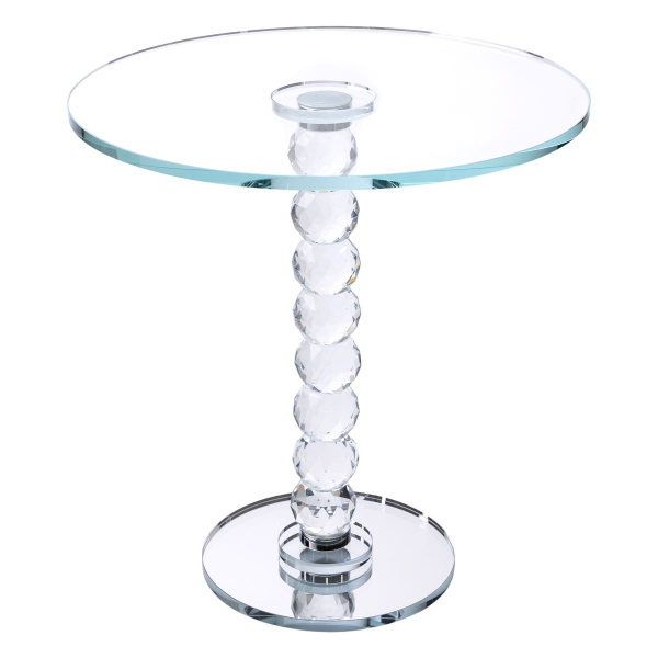 Тортівниця скляна на ніжці 30×32 см см підставка для торта, капкейків прозора HP-4-81L - фото №3