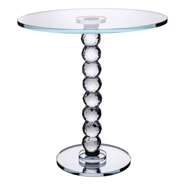 Тортівниця скляна на ніжці 30×32 см см підставка для торта, капкейків прозора HP-4-81L - фото