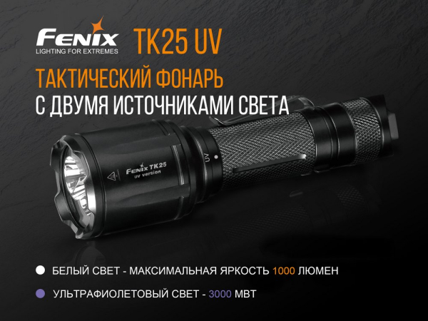 Ліхтар ручний Fenix TK25 UV Cree XP-G2 - фото №5