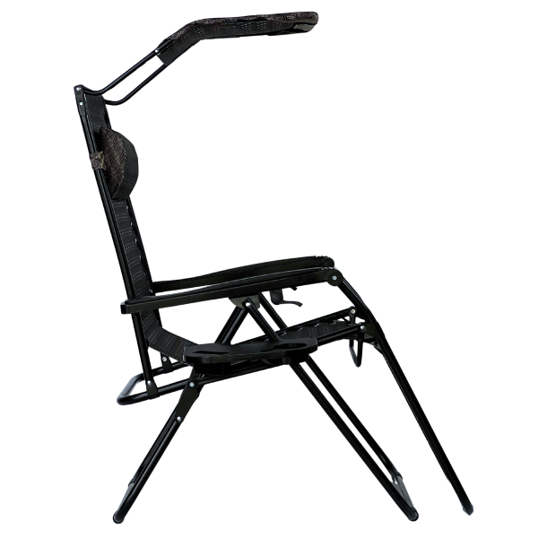 Розкладне крісло шезлонг з козирком LEOBRO Zero Gravity Plaid (LB-ZGC-H1-PLD - фото №3