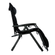 Розкладне крісло шезлонг LEOBRO Zero Gravity Premium Plus Black (LB-ZGC-K2-BLK) - фото №3