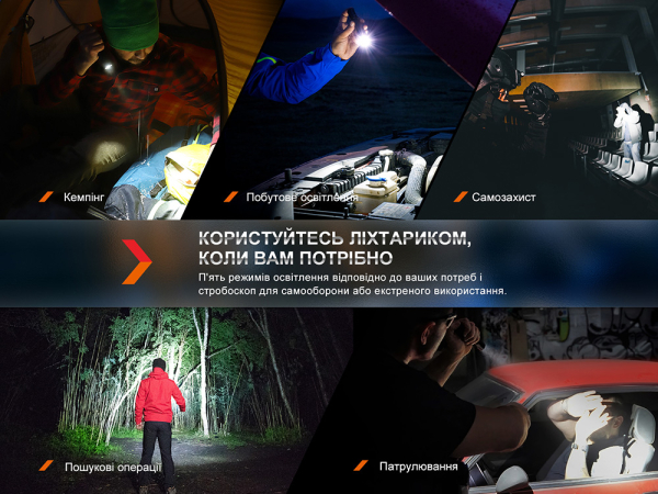 Ліхтар тактичний акумуляторний Fenix PD35R - фото №28